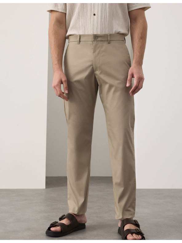 Marks & Spencer Super lagane chino hlače, normalna kroja Marks & Spencer bež