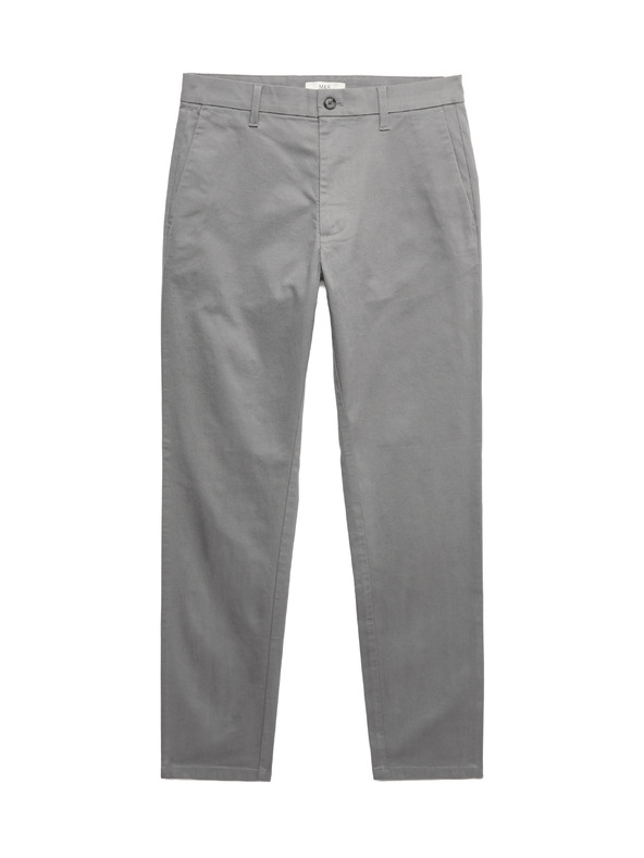 Marks & Spencer Marks & Spencer uski rastezljivi chino hlače sive boje
