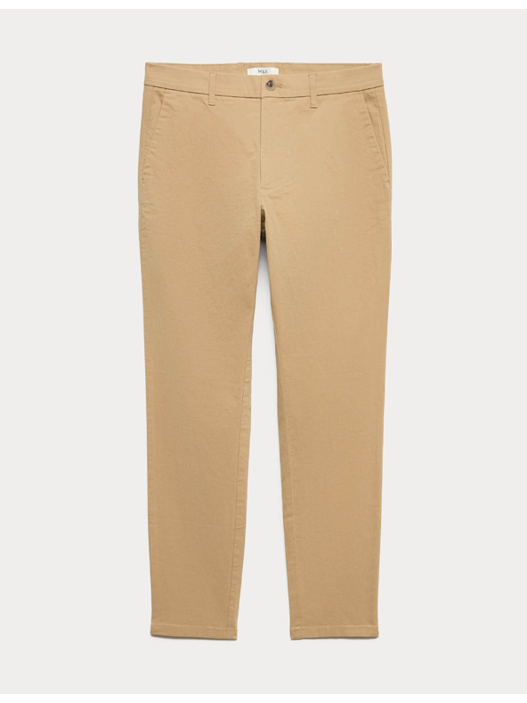 Marks & Spencer Marks & Spencer bež rastezljive chino hlače uskog kroja