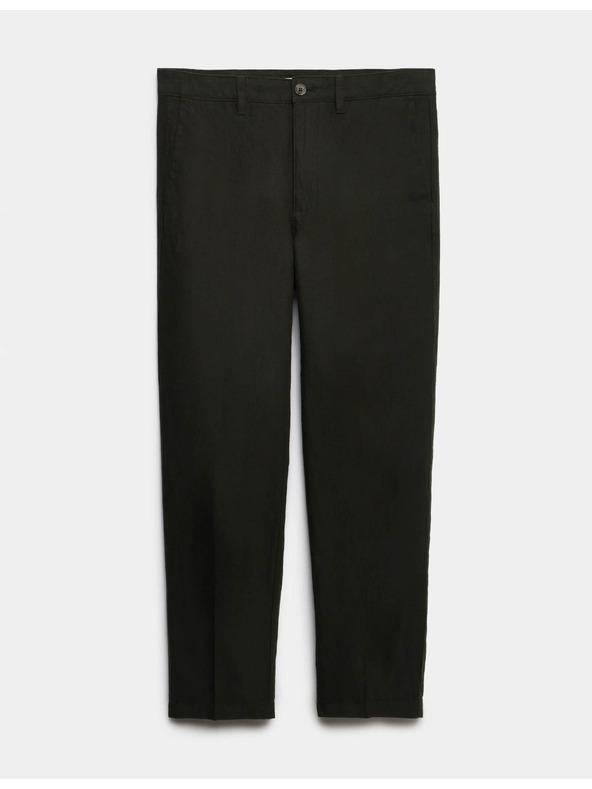Marks & Spencer Chino hlače od mješavine lana, normalna kroja Marks & Spencer zelena