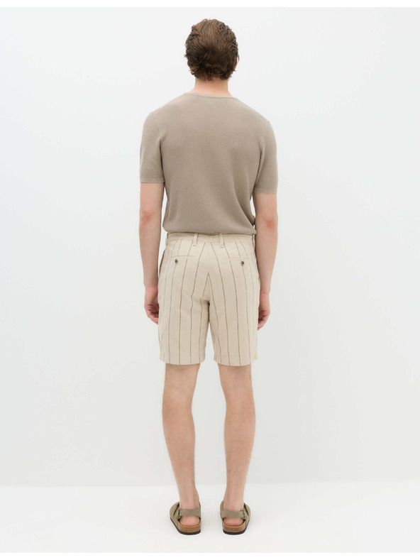 Marks & Spencer Chino šortke, od mješavine lana Marks & Spencer bež