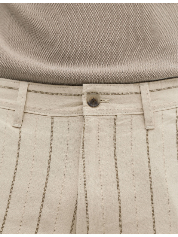 Marks & Spencer Chino šortke, od mješavine lana Marks & Spencer bež