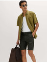 Marks & Spencer Chino šortke, od mješavine lana Marks & Spencer zelena