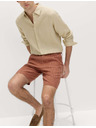 Marks & Spencer Chino šortke, od mješavine lana Marks & Spencer smeđa