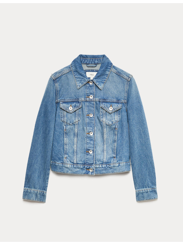 Marks & Spencer Denim jaknu od smjese liocela Marks & Spencer mornarsko plava