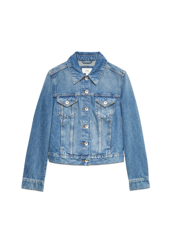 Marks & Spencer Denim jaknu od smjese liocela Marks & Spencer mornarsko plava