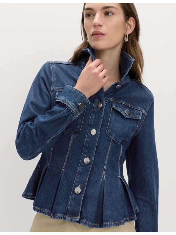 Marks & Spencer Denim jaknu s ovratnikom i volanima Marks & Spencer mornarsko plava