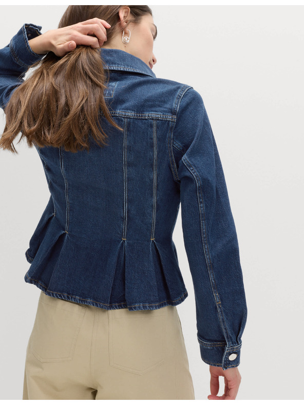 Marks & Spencer Denim jaknu s ovratnikom i volanima Marks & Spencer mornarsko plava