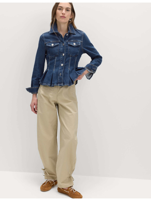 Marks & Spencer Denim jaknu s ovratnikom i volanima Marks & Spencer mornarsko plava