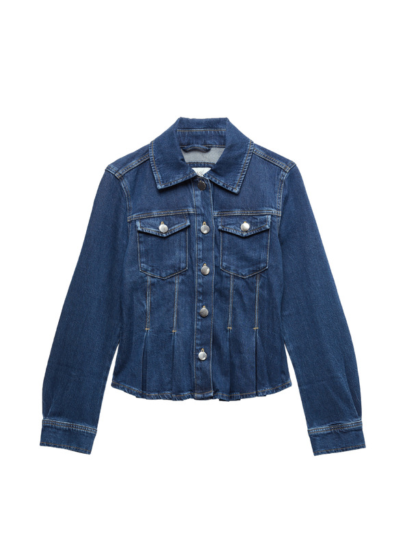 Marks & Spencer Denim jaknu s ovratnikom i volanima Marks & Spencer mornarsko plava