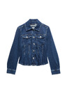 Marks & Spencer Denim jaknu s ovratnikom i volanima Marks & Spencer mornarsko plava