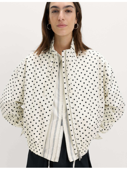 Marks & Spencer Bomber jakna s visokim udjelom pamuka i stojaćim volanom Marks & Spencer kremasta
