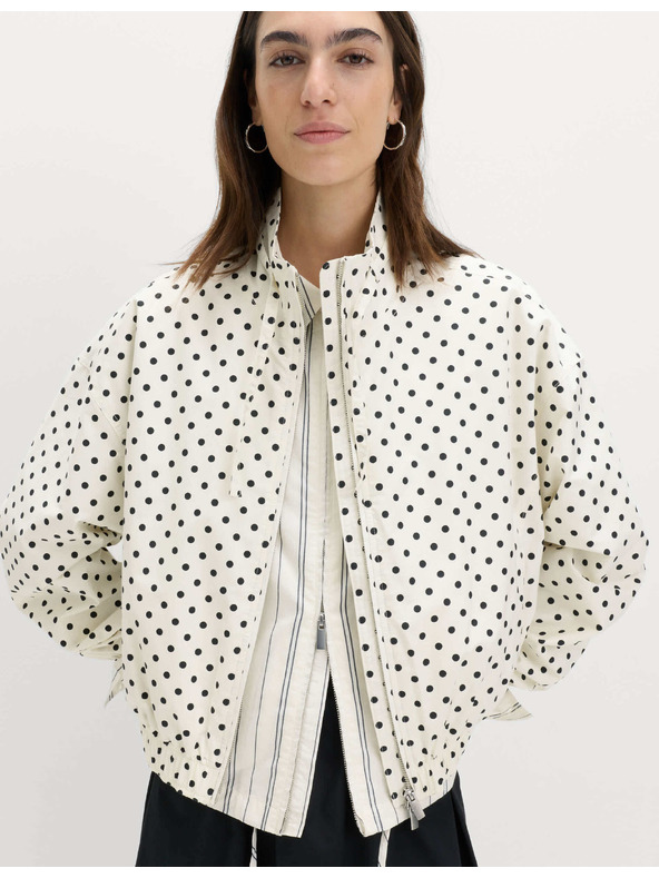 Marks & Spencer Bomber jakna s visokim udjelom pamuka i stojaćim volanom Marks & Spencer kremasta
