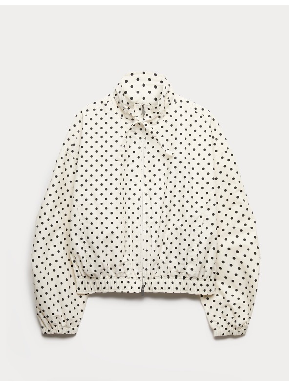 Marks & Spencer Bomber jakna s visokim udjelom pamuka i stojaćim volanom Marks & Spencer kremasta