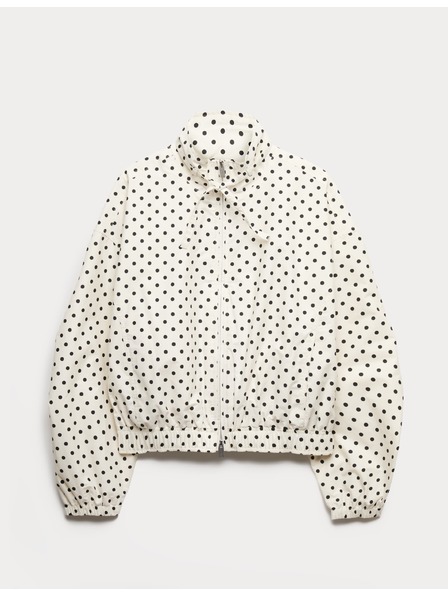 Marks & Spencer Bomber jakna s visokim udjelom pamuka i stojaćim volanom Marks & Spencer kremasta