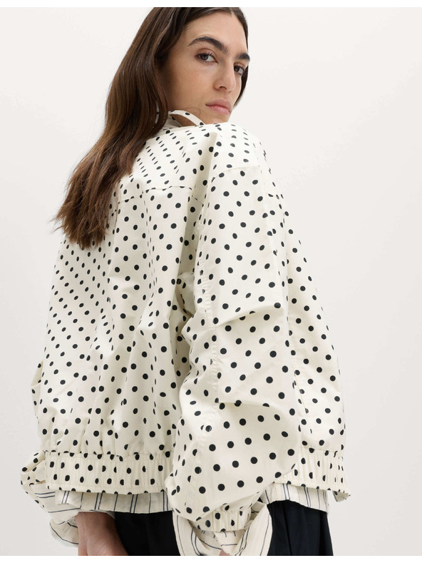 Marks & Spencer Bomber jakna s visokim udjelom pamuka i stojaćim volanom Marks & Spencer kremasta