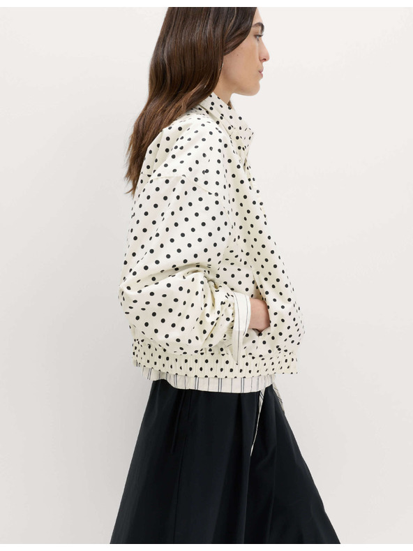 Marks & Spencer Bomber jakna s visokim udjelom pamuka i stojaćim volanom Marks & Spencer kremasta