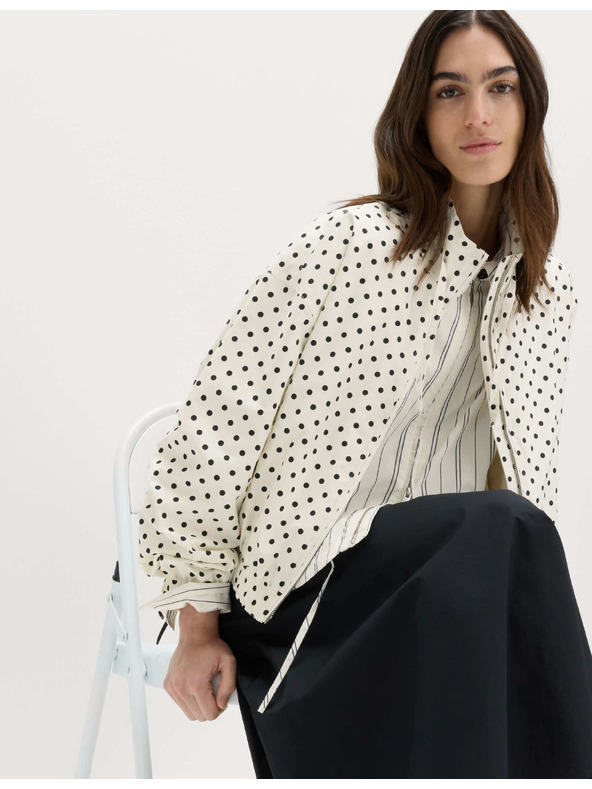 Marks & Spencer Bomber jakna s visokim udjelom pamuka i stojaćim volanom Marks & Spencer kremasta
