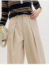 Marks & Spencer Chino hlače od čiste pamuke s pleticama sprijeda i ravnim nogavicama Marks & Spencer bež