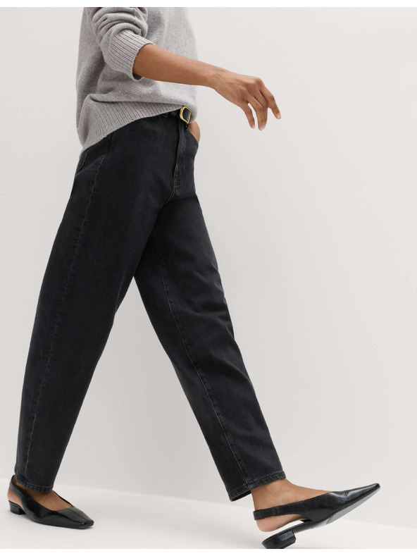 Marks & Spencer Traperice do gležnja modela Mom s visokim strukom Marks & Spencer crna