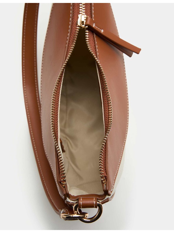 Marks & Spencer Crossbody torba s platnenim šavom Marks & Spencer krem