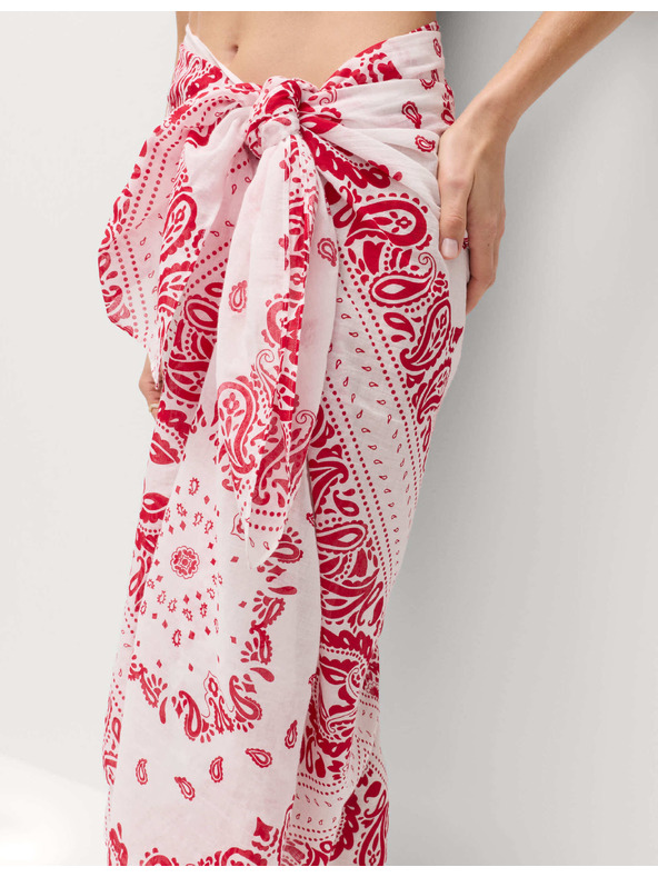 Marks & Spencer Sarong od čiste pamuke, s printom Marks & Spencer crvena