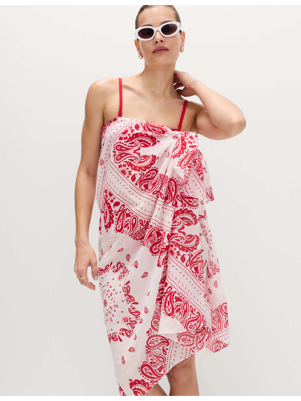 Marks & Spencer Sarong od čiste pamuke, s printom Marks & Spencer crvena