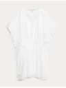 Marks & Spencer Kaftan mini haljina od čiste pamuke s ukrasnim vezivanjem Marks & Spencer bijela