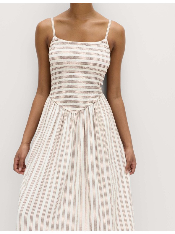 Marks & Spencer Nabrane maxi haljine s visokim udjelom lana Marks & Spencer smeđa