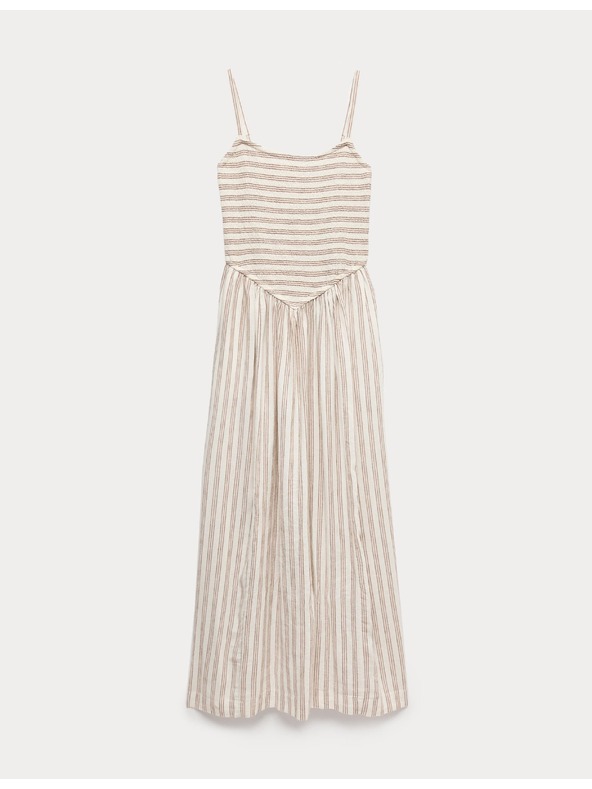 Marks & Spencer Nabrane maxi haljine s visokim udjelom lana Marks & Spencer smeđa