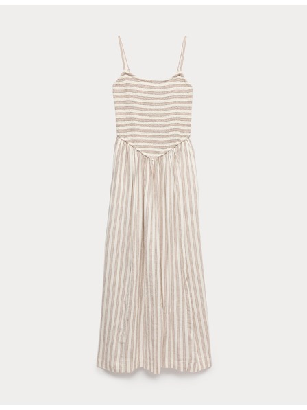 Marks & Spencer Nabrane maxi haljine s visokim udjelom lana Marks & Spencer smeđa