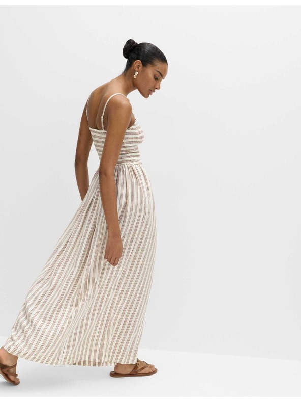 Marks & Spencer Nabrane maxi haljine s visokim udjelom lana Marks & Spencer smeđa