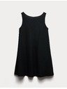 Marks & Spencer Slobodne mini haljine s ovalnim izrezom i visokim udjelom lana Marks & Spencer crna