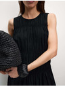 Marks & Spencer Fluidne nabrane midi haljine s visokim udjelom lana Marks & Spencer crna
