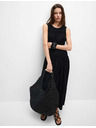 Marks & Spencer Fluidne nabrane midi haljine s visokim udjelom lana Marks & Spencer crna