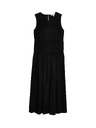 Marks & Spencer Fluidne nabrane midi haljine s visokim udjelom lana Marks & Spencer crna