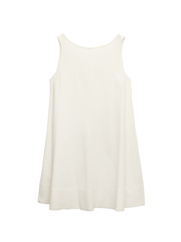 Marks & Spencer Slobodne mini haljine s ovalnim izrezom i visokim udjelom lana Marks & Spencer krem