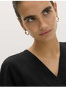 Marks & Spencer Majica Popover od čistog lana s V izrezom Marks & Spencer crna