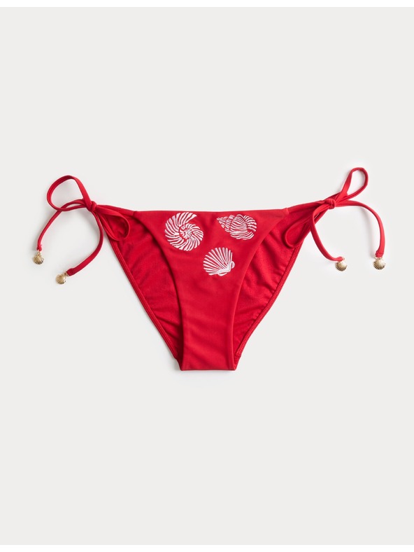 Marks & Spencer Donji dio bikinija s vezanjem na stranama i vezom Marks & Spencer crvena