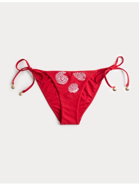 Marks & Spencer Donji dio bikinija s vezanjem na stranama i vezom Marks & Spencer crvena