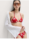 Marks & Spencer Trokutasti bikinijski top s jastucima i vezom Marks & Spencer crvena