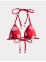 Marks & Spencer Trokutasti bikinijski top s jastucima i vezom Marks & Spencer crvena
