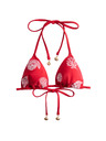 Marks & Spencer Trokutasti bikinijski top s jastucima i vezom Marks & Spencer crvena