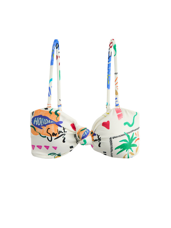 Marks & Spencer Ojačani bandeau bikinijski top s uzorkom Marks & Spencer višebojne