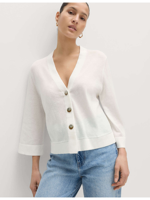 Marks & Spencer Kratki kardigan sa sirim rukavima Marks & Spencer bijela