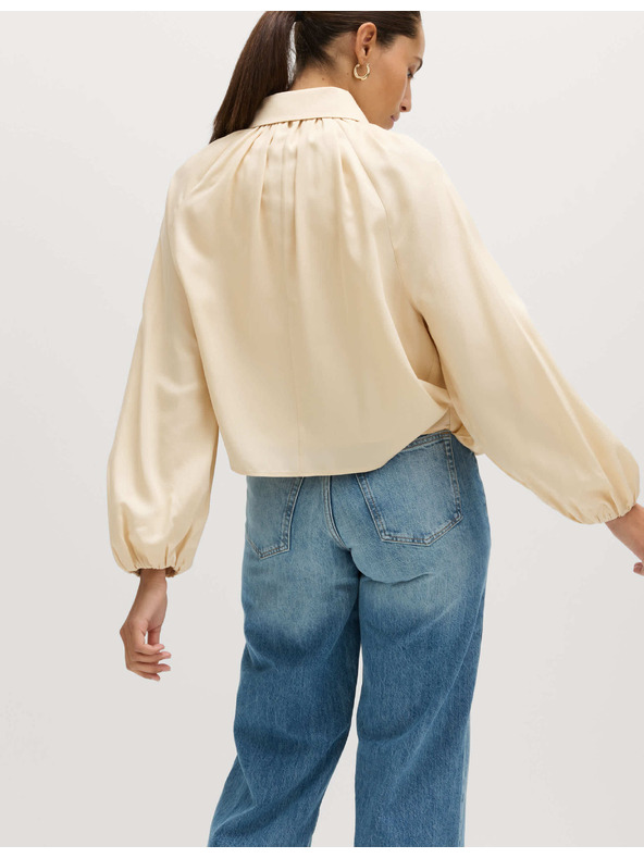 Marks & Spencer Plisirana jakna bomber, od čistog Lycocell™ materijala Marks & Spencer kremasta