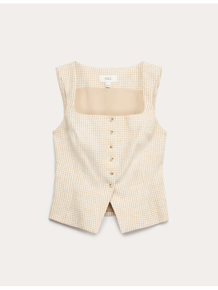 Marks & Spencer Prsluk od Gingham materijala od čistog lana Marks & Spencer šarena