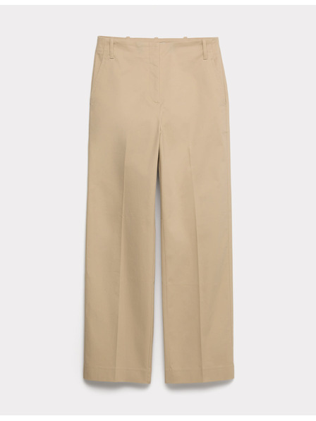 Marks & Spencer Ankle hlače, ravnih nogavica, s visokim udjelom pamuka Marks & Spencer bež