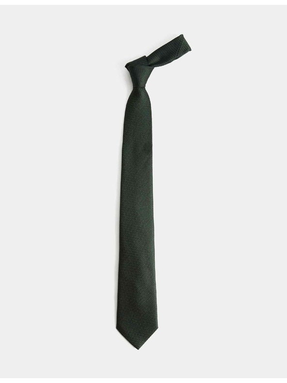 Marks & Spencer Marks & Spencer zelena teksturirana 100% svilena kravata