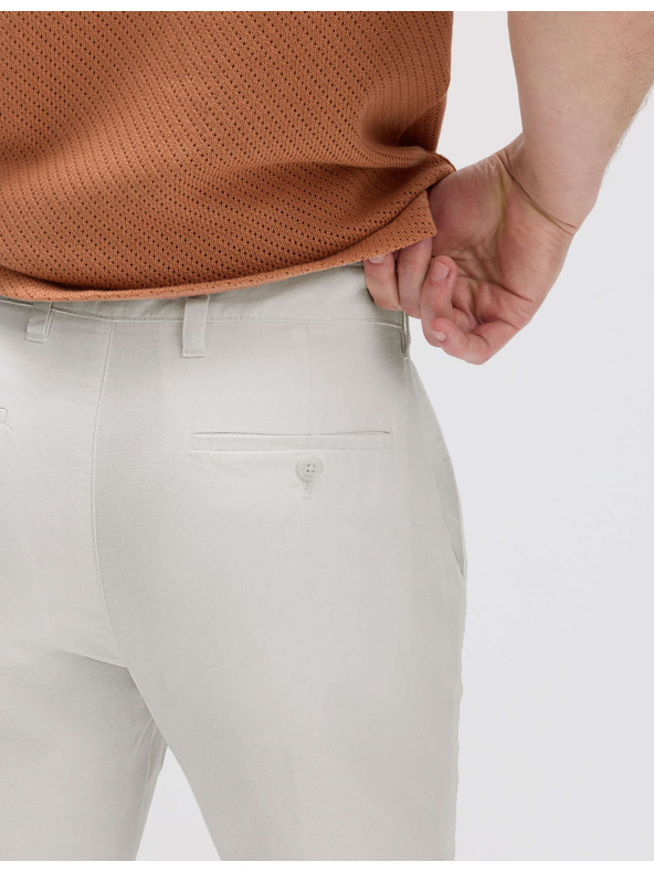 Marks & Spencer Chino hlače od lnene mješavine, normalan kroj Marks & Spencer bež